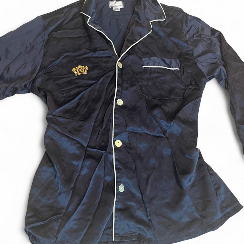 ✨ Vintage Petite Plume 100% Silk Men's Pajama Shirt ✨